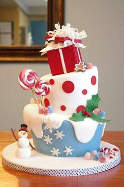 Magical Christmas Tiered Cake