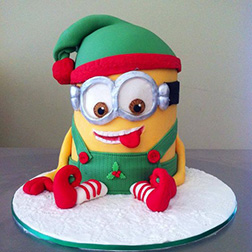 A Very Minion Christmas Cake