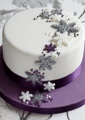Unique Snowflakes Cake