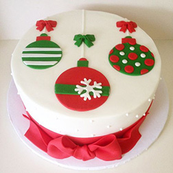 Fancy Baubles Christmas Cake