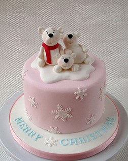 Polar Bear Christmas Cake