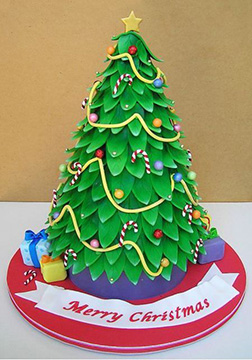 Season's Best Christmas Tree Cake