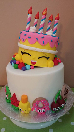 Birthday Wishes Shopkins Cake