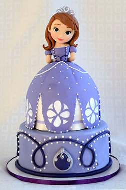 Sophia the First Lavender Dress Cake