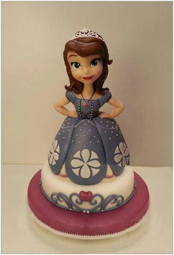 Sophia the First Flowing Dress Cake