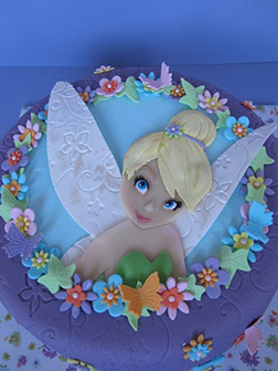 Tinkerbell Flower Wreath Cake