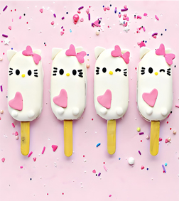 Adorable Hello Kitty Cakesicles