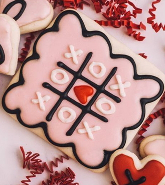 Adoring Tic-Tac-Toe Cookies