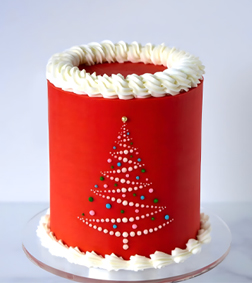 Aesthetic Christmas Tree Cake