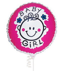 Baby Girl Balloon I, Balloons