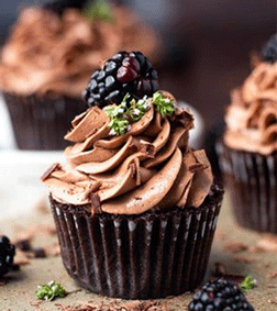 Blackberry Chocolate Cupcakes, Thinking of You