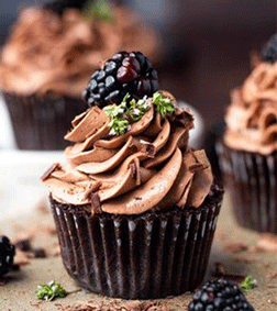 Blackberry Chocolate Cupcakes