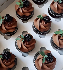 Blackberry Elegance Cupcakes