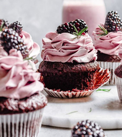 Blackberry Mauve Cupcakes