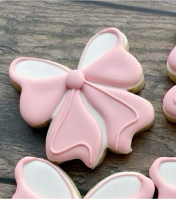Blush Bow Cookies