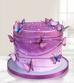 Butterfly's Lavender Scheme Cake