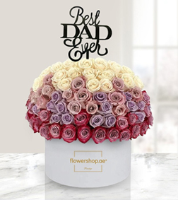 Celestial Tribute Rose Hatbox