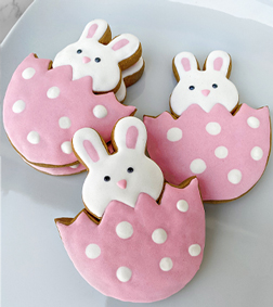 Charming Pink Bunny Cookies