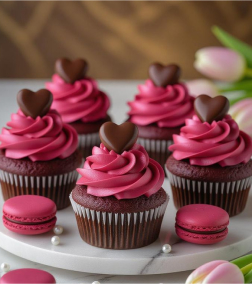 Choco Heart Cupcakes