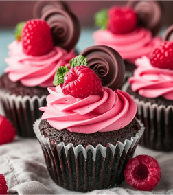 Choco-Raspberry Bliss Cupcakes