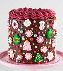 Chocolate Buttercream Christmas Cake