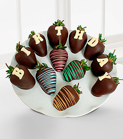 Chocolate Dipped Birthday Berry Gram, Boxes of Chocolate Covered Fruit