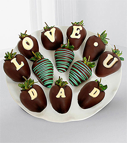 Chocolate Dipped Love U Dad Berry Gram, Chocolate Covered Strawberries