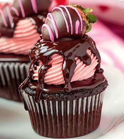 Chocolicious Strawberry Cupcakes