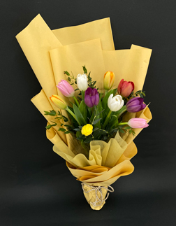 Colorful Tulip Blossom Bouquet