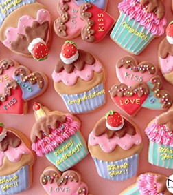 Cupcake Design Birthday Cookies