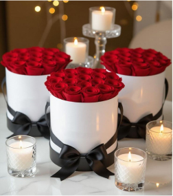 Crimson Bloom Hatbox