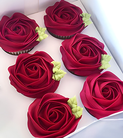 Crimson Rose Cupcakes