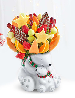 Cuddle Bears Fruit Bouquet, Holiday Gifts
