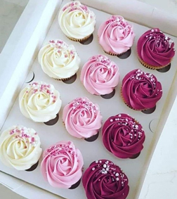 Pink Ombre Cupcake Box