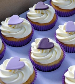 Lilac Hearts Dozen Cupcake