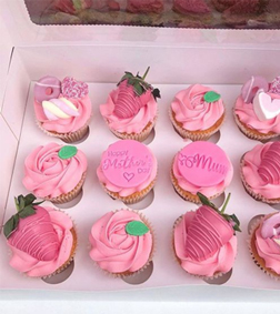 Pink Mother's Day Cupcakes