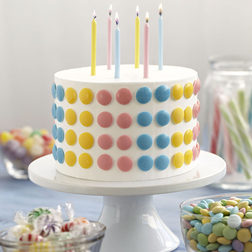 Cute-as-a-button Candy Cake