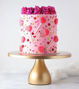 Dazzle ’Em With Love Pink Cake