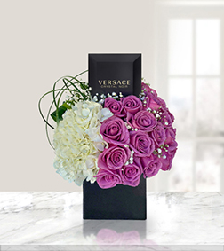 Delicate Fresh Blooms with Crystal Noir for Women by Versace
