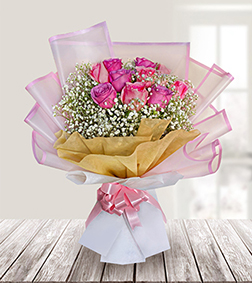 Delicate Pink Rose Bouquet, Roses
