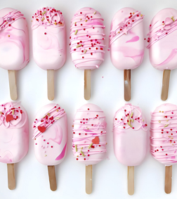 Delicate Pink Cakesicles