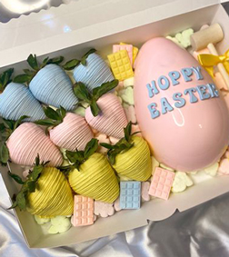 Egg-citing Easter Dipped Strawberries