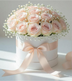 Elegant Rose Touch Hatbox