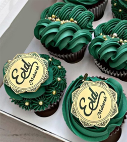 Emerald Wishes Eid Cupcakes