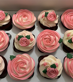 Enchanting Rosy Cupcakes