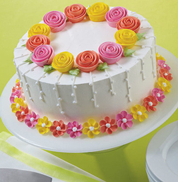 Fanciful Flowers Cake