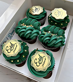 Festive Green Eid Cupcakes