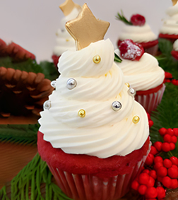 Festive Red Velvet Cupcakes