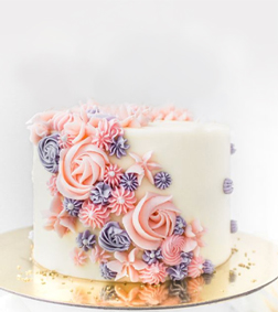 Flowers & Cream Cake