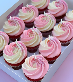 Fluffy Pink Swirls Cupcakes